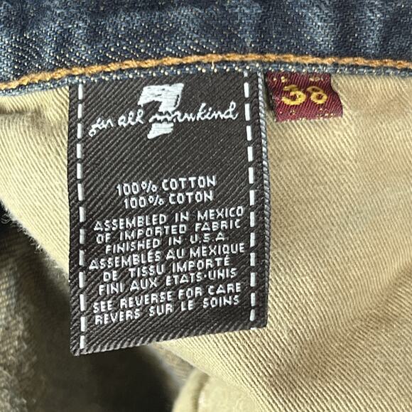 7 For All Mankind Jeans Mens 38 Bootcut Denim Distressed Classic Casual Pants - Picture 5 of 10